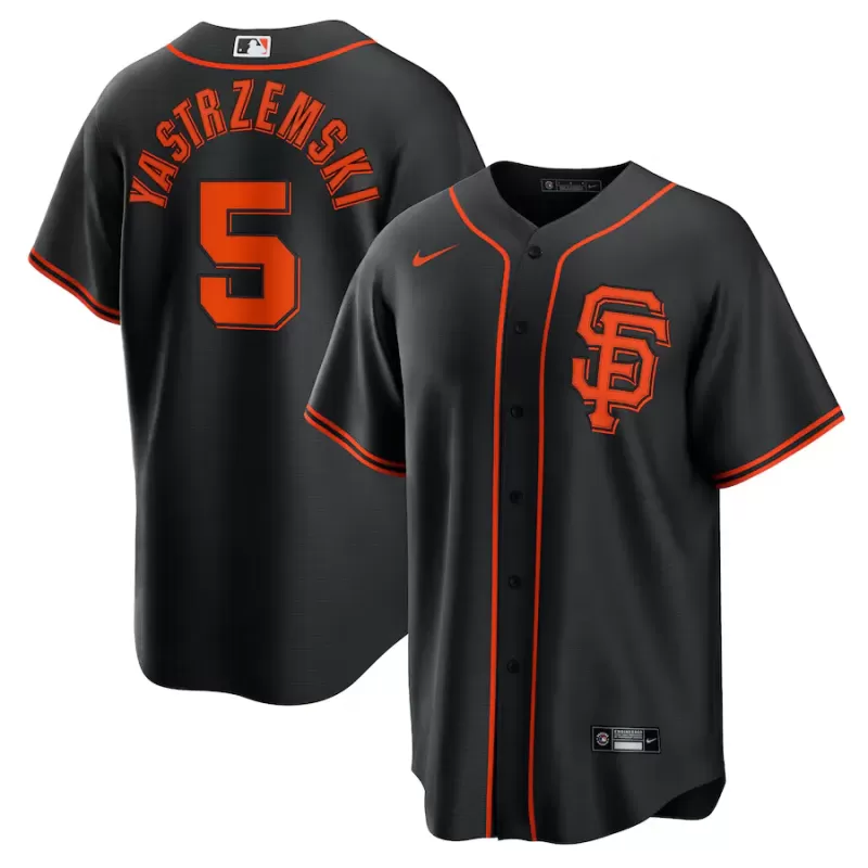 Men's San Francisco Giants Mike Yastrzemski Nike Black Alternate 2 Replica Jersey Men's San Francisco Giants Mike Yastrzemski Nike Black Alternate 2 Replica Jersey