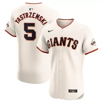 Men's San Francisco Giants Mike Yastrzemski Nike Cream Home Elite Player Jersey Men's San Francisco Giants Mike Yastrzemski Nike Cream Home Elite Player Jersey