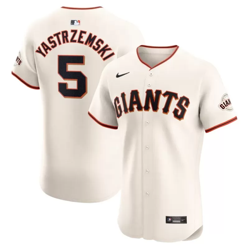 Men's San Francisco Giants Mike Yastrzemski Nike Cream Home Elite Player Jersey Men's San Francisco Giants Mike Yastrzemski Nike Cream Home Elite Player Jersey