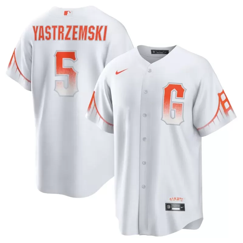 Men's San Francisco Giants Mike Yastrzemski Nike White City Connect Replica Player Jersey Men's San Francisco Giants Mike Yastrzemski Nike White City Connect Replica Player Jersey