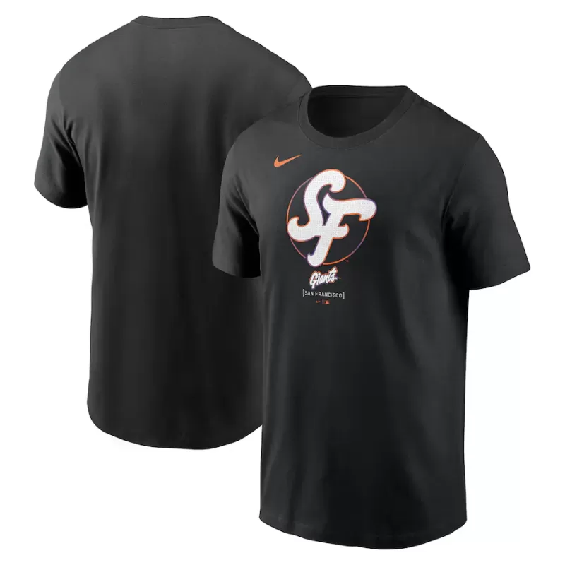 Men's San Francisco Giants Nike Black 2025 City Connect Large Logo T-Shirt Men's San Francisco Giants Nike Black 2025 City Connect Large Logo T-Shirt