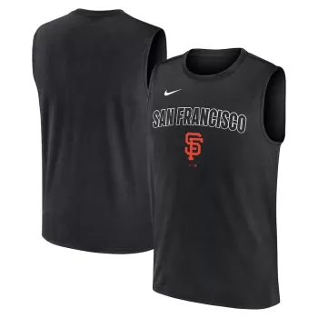 Men's San Francisco Giants Nike Black Knockout Performance Muscle Tank Top Men's San Francisco Giants Nike Black Knockout Performance Muscle Tank Top