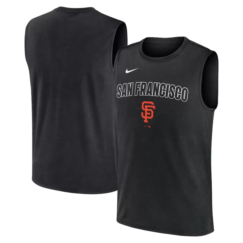 Men's San Francisco Giants Nike Black Knockout Performance Muscle Tank Top Men's San Francisco Giants Nike Black Knockout Performance Muscle Tank Top