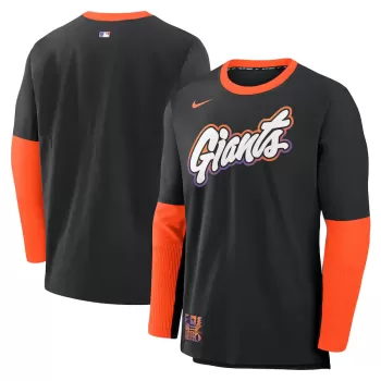 Men's San Francisco Giants Nike Black/Orange 2025 City Connect Authentic Collection Lightweight Player Tri-Blend Performance Long Sleeve T-Shirt Men's San Francisco Giants Nike Black/Orange 2025 City Connect Authentic Collection Lightweight Player Tri-Blend Performance Long Sleeve T-Shirt