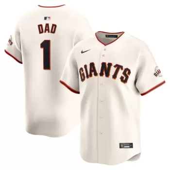 Men's San Francisco Giants Nike Cream #1 Dad Home Limited Jersey Men's San Francisco Giants Nike Cream #1 Dad Home Limited Jersey