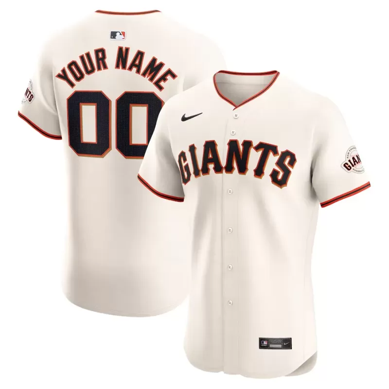 Men's San Francisco Giants Nike Cream Home Elite Custom Jersey Men's San Francisco Giants Nike Cream Home Elite Custom Jersey