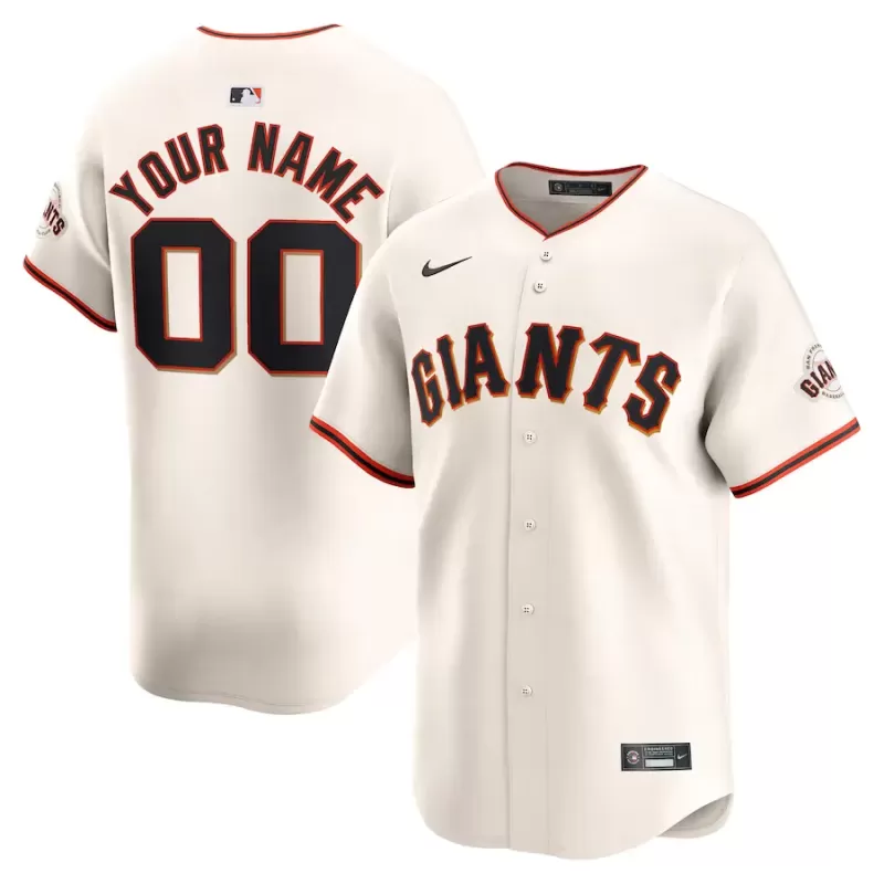 Men's San Francisco Giants Nike Cream Home Limited Custom Jersey Men's San Francisco Giants Nike Cream Home Limited Custom Jersey