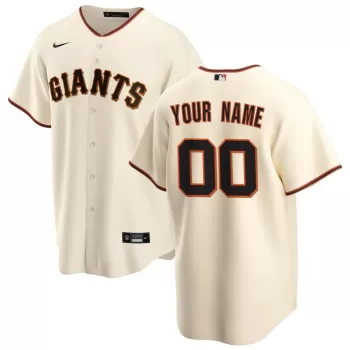 Men's San Francisco Giants Nike Cream Home Replica Custom Jersey Men's San Francisco Giants Nike Cream Home Replica Custom Jersey