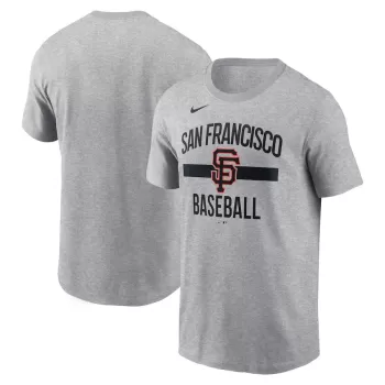 Men's San Francisco Giants Nike Heather Gray Arched T-Shirt Men's San Francisco Giants Nike Heather Gray Arched T-Shirt