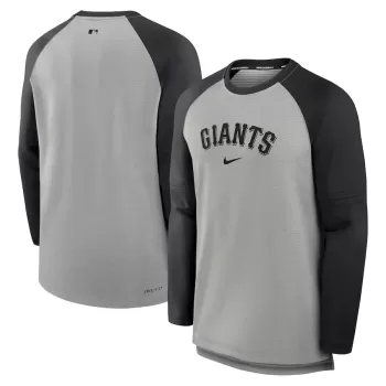 Men's San Francisco Giants Nike Heather Gray/Black Authentic Collection Game Time Raglan Performance Long Sleeve T-Shirt Men's San Francisco Giants Nike Heather Gray/Black Authentic Collection Game Time Raglan Performance Long Sleeve T-Shirt