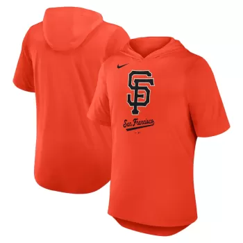 Men's San Francisco Giants Nike Orange Tri-Blend Hoodie T-Shirt Men's San Francisco Giants Nike Orange Tri-Blend Hoodie T-Shirt