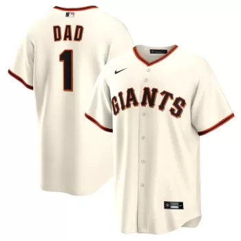 Men's San Francisco Giants Nike White #1 Dad Home Replica Jersey Men's San Francisco Giants Nike White #1 Dad Home Replica Jersey
