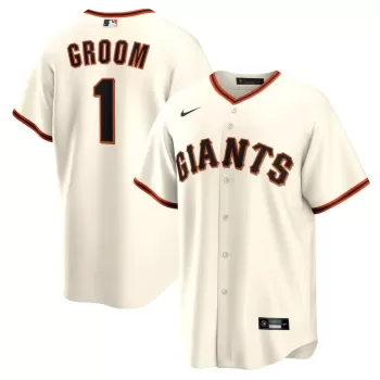 Men's San Francisco Giants Nike White #1 Groom Home Replica Jersey Men's San Francisco Giants Nike White #1 Groom Home Replica Jersey