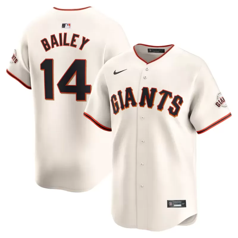 Men's San Francisco Giants Patrick Bailey Nike Cream Home Limited Player Jersey Men's San Francisco Giants Patrick Bailey Nike Cream Home Limited Player Jersey