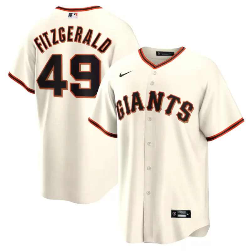 Men's San Francisco Giants Tyler Fitzgerald Nike Cream Home Replica Jersey Men's San Francisco Giants Tyler Fitzgerald Nike Cream Home Replica Jersey