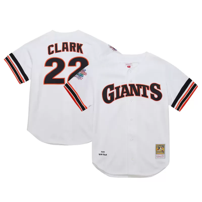 Men's San Francisco Giants Will Clark Mitchell & Ness White Cooperstown Collection 1989 Authentic Jersey Men's San Francisco Giants Will Clark Mitchell & Ness White Cooperstown Collection 1989 Authentic Jersey
