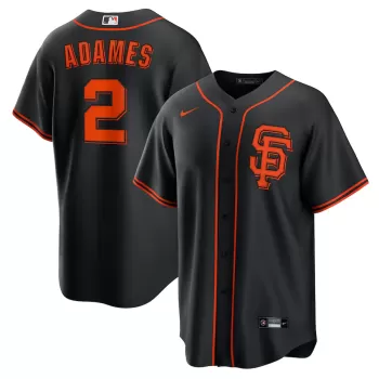 Men's San Francisco Giants Willy Adames Nike Black Alternate Replica Baseball Jersey Men's San Francisco Giants Willy Adames Nike Black Alternate Replica Baseball Jersey