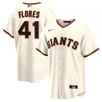 Men's San Francisco Giants Wilmer Flores Nike Cream Home Replica Jersey Men's San Francisco Giants Wilmer Flores Nike Cream Home Replica Jersey