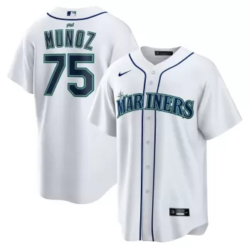 Men's Seattle Mariners Andrés Muñoz Nike White Home  Replica Player Jersey