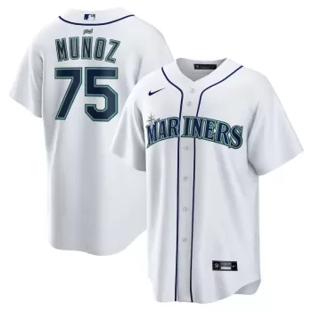 Men's Seattle Mariners Andres Munoz Nike White Home Replica Jersey