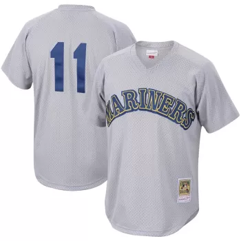 Men's Seattle Mariners Edgar Martinez Mitchell & Ness Charcoal Cooperstown Collection Mesh Batting Practice Jersey Men's Seattle Mariners Edgar Martinez Mitchell & Ness Charcoal Cooperstown Collection Mesh Batting Practice Jersey