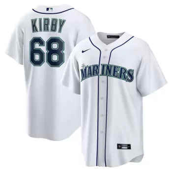 Men's Seattle Mariners George Kirby Nike White Home Replica Jersey Men's Seattle Mariners George Kirby Nike White Home Replica Jersey