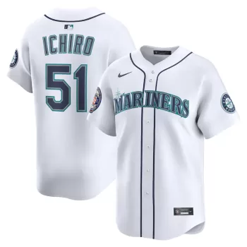 Men's Seattle Mariners Ichiro Suzuki Nike White 2025 National Baseball Hall of Fame Nike Home Limited Player Jersey Men's Seattle Mariners Ichiro Suzuki Nike White 2025 National Baseball Hall of Fame Nike Home Limited Player Jersey