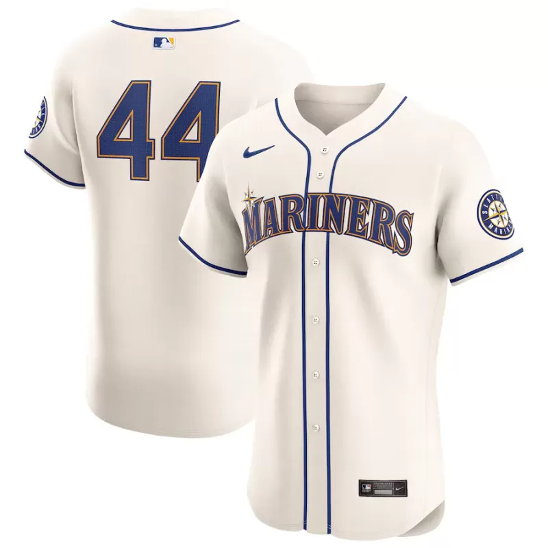 Men's Seattle Mariners Julio Rodríguez Nike Cream Alternate Elite Player Jersey Men's Seattle Mariners Julio Rodríguez Nike Cream Alternate Elite Player Jersey