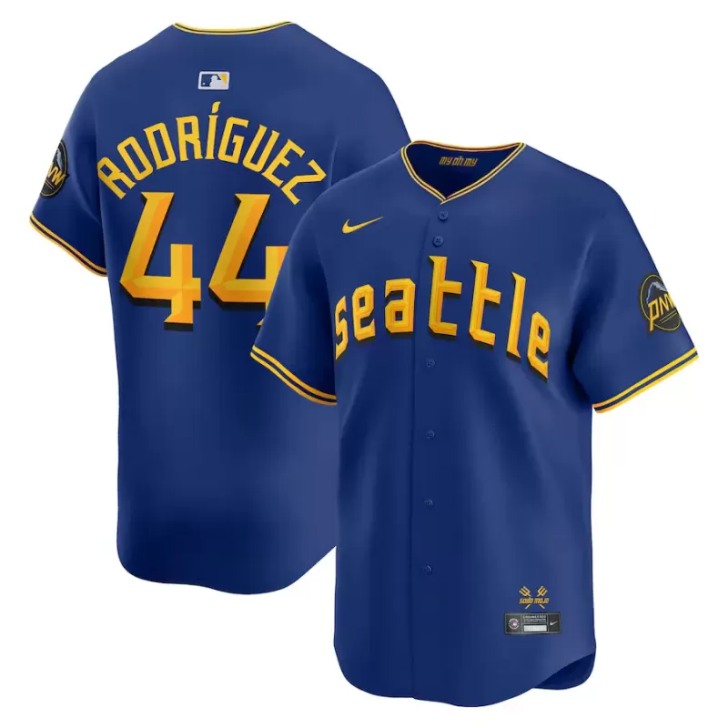 Men's Seattle Mariners Julio Rodriguez Nike Blue City Connect Limited Player Jersey Men's Seattle Mariners Julio Rodriguez Nike Blue City Connect Limited Player Jersey