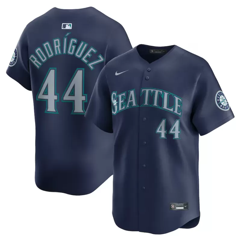 Men's Seattle Mariners Julio Rodriguez Nike Navy Road Limited Men's Seattle Mariners Julio Rodriguez Nike Navy Road Limited
