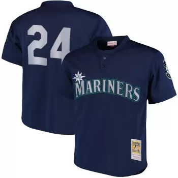 Men's Seattle Mariners Ken Griffey Jr. Mitchell & Ness Navy Cooperstown Collection Mesh Batting Practice Jersey Men's Seattle Mariners Ken Griffey Jr. Mitchell & Ness Navy Cooperstown Collection Mesh Batting Practice Jersey