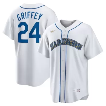 Men's Seattle Mariners Ken Griffey Jr. Nike White Home Cooperstown Collection Player Jersey