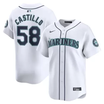 Men's Seattle Mariners Luis Castillo Nike White Home Limited Player Jersey Men's Seattle Mariners Luis Castillo Nike White Home Limited Player Jersey