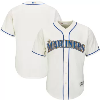 Men's Seattle Mariners Majestic Cream Alternate Cool Base Jersey Men's Seattle Mariners Majestic Cream Alternate Cool Base Jersey