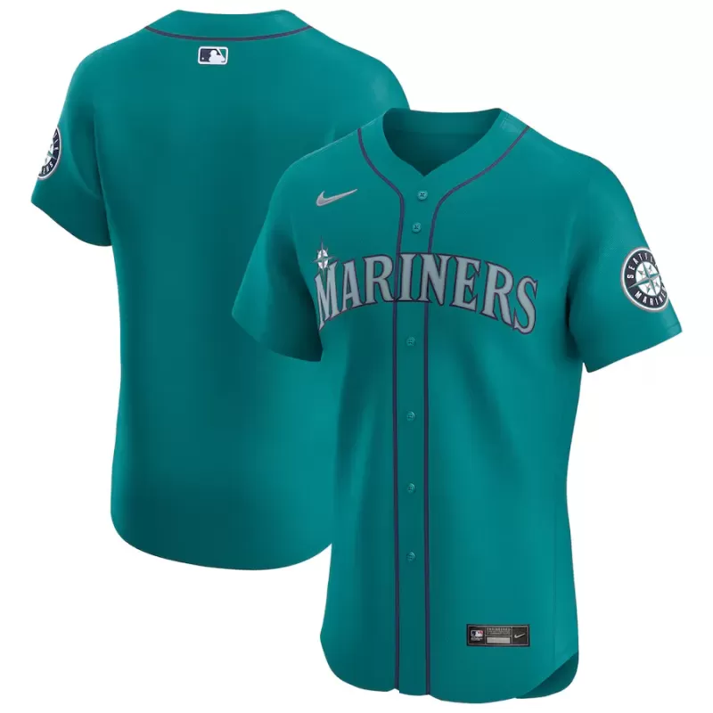 Men's Seattle Mariners Nike Aqua Alternate Vapor Premier Elite Patch Jersey Men's Seattle Mariners Nike Aqua Alternate Vapor Premier Elite Patch Jersey