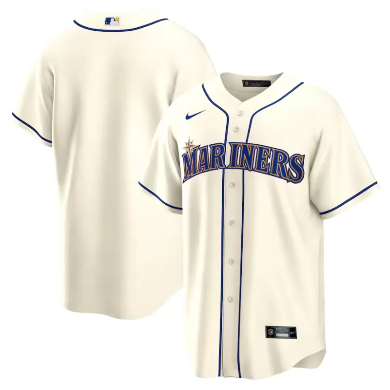Men's Seattle Mariners Nike Cream Alternate Replica Team Jersey Men's Seattle Mariners Nike Cream Alternate Replica Team Jersey