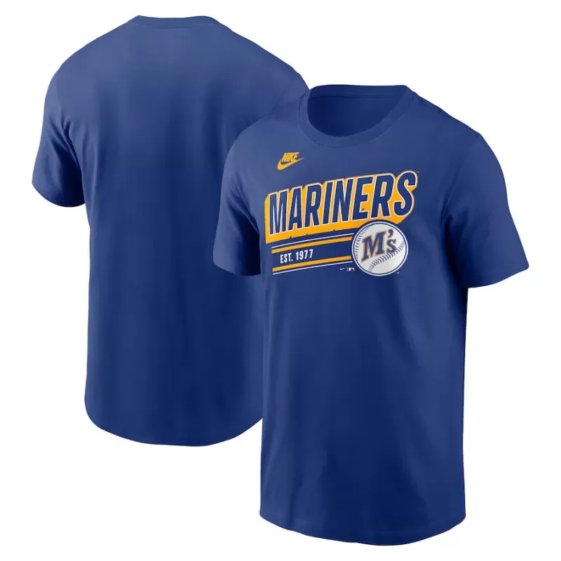 Men's Seattle Mariners Nike Royal Cooperstown Collection Retro T-Shirt Men's Seattle Mariners Nike Royal Cooperstown Collection Retro T-Shirt