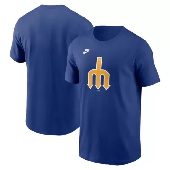 Men's Seattle Mariners Nike Royal Cooperstown Collection Team Logo T-Shirt