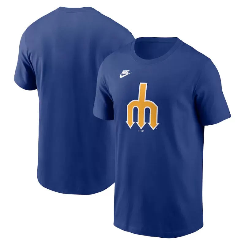 Men's Seattle Mariners Nike Royal Cooperstown Collection Team Logo T-Shirt Men's Seattle Mariners Nike Royal Cooperstown Collection Team Logo T-Shirt