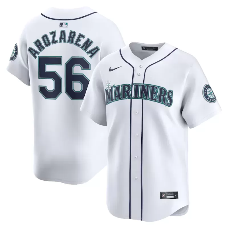 Men's Seattle Mariners Randy Arozarena Nike White Home Limited Player Jersey Men's Seattle Mariners Randy Arozarena Nike White Home Limited Player Jersey
