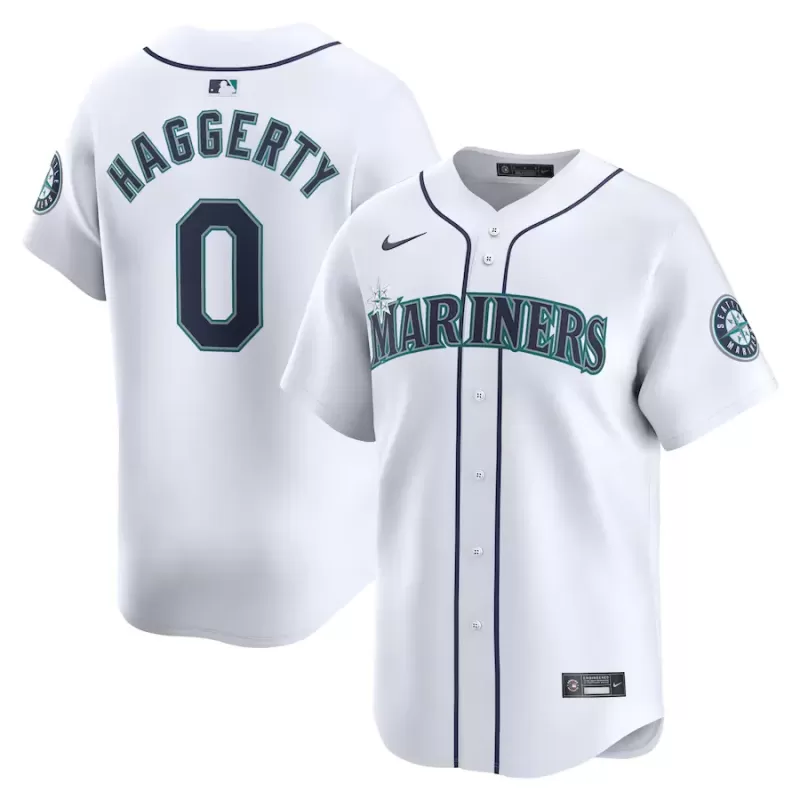 Men's Seattle Mariners Sam Haggerty Nike White Home Limited Player Jersey Men's Seattle Mariners Sam Haggerty Nike White Home Limited Player Jersey