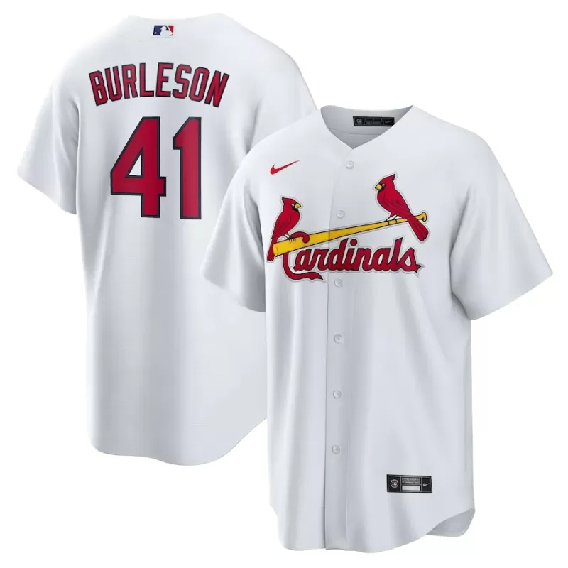 Men's St. Louis Cardinals Alec Burleson Nike White Home Replica Jersey Men's St. Louis Cardinals Alec Burleson Nike White Home Replica Jersey