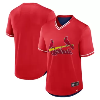 Men's St. Louis Cardinals Fanatics Red Fantastic Finish V-Neck Fashion T-Shirt Men's St. Louis Cardinals Fanatics Red Fantastic Finish V-Neck Fashion T-Shirt