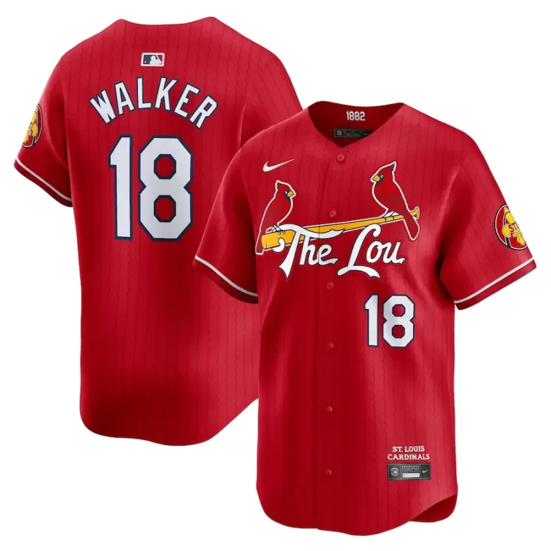Men's St. Louis Cardinals Jordan Walker Nike Red 2024 City Connect Limited Player Jersey Men's St. Louis Cardinals Jordan Walker Nike Red 2024 City Connect Limited Player Jersey