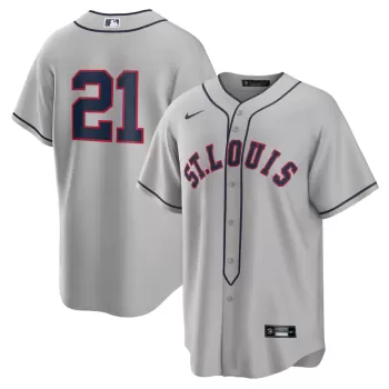 Men's St. Louis Cardinals Lars Nootbaar Nike Gray 2024 Rickwood Classic Replica Player Jersey Men's St. Louis Cardinals Lars Nootbaar Nike Gray 2024 Rickwood Classic Replica Player Jersey
