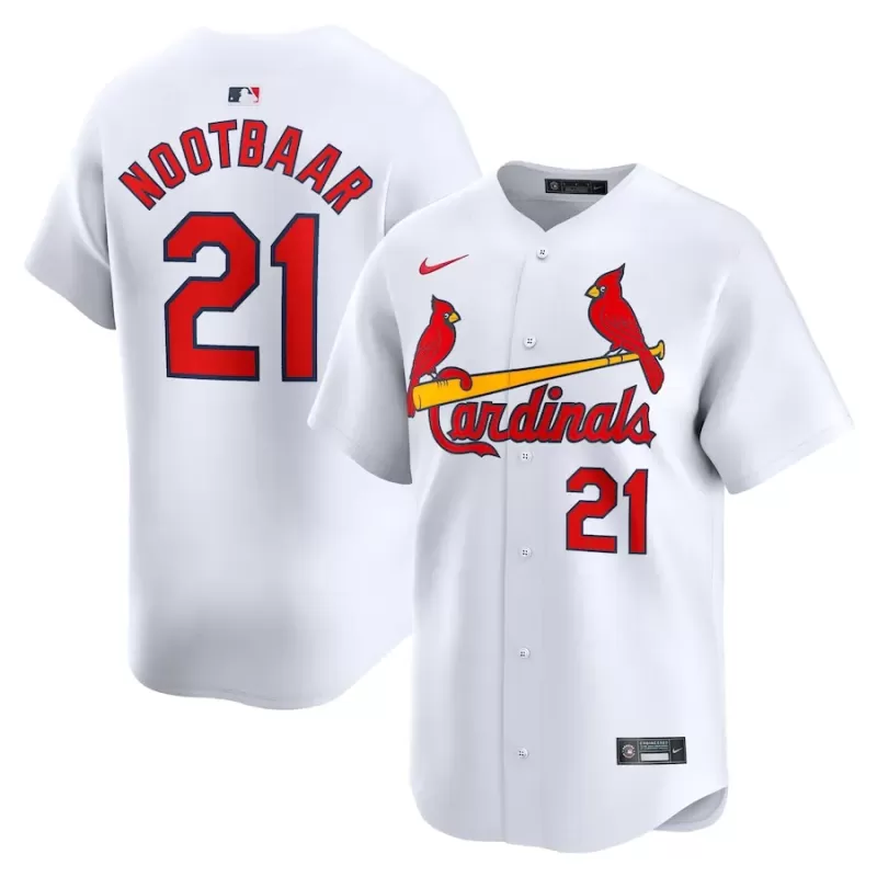 Men's St. Louis Cardinals Lars Nootbaar Nike White Home Limited Player Jersey Men's St. Louis Cardinals Lars Nootbaar Nike White Home Limited Player Jersey
