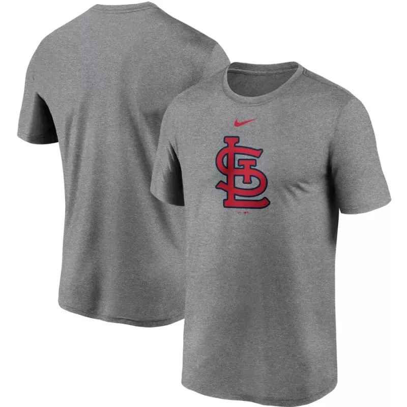 Men's St. Louis Cardinals Nike Gray Large Logo Legend Performance T-Shirt