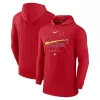 Men's St. Louis Cardinals Nike Heather Red Authentic Collection Early Work Tri-Blend Performance Pullover Hoodie