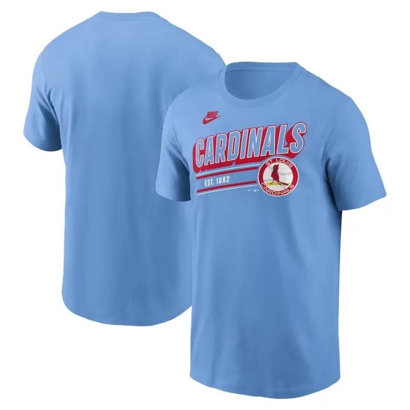 Men's St. Louis Cardinals Nike Light Blue Cooperstown Collection Retro T-Shirt