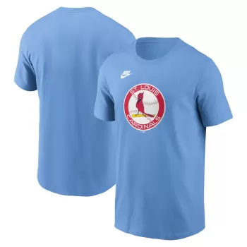 Men's St. Louis Cardinals Nike Light Blue Cooperstown Collection Team Logo T-Shirt Men's St. Louis Cardinals Nike Light Blue Cooperstown Collection Team Logo T-Shirt